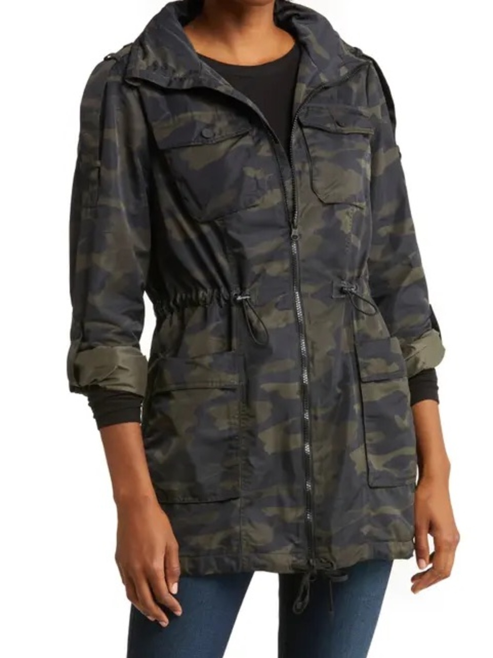 Blanc Noir Mastermind WaterResistant Camo Utility Jacket NWOT Womens Large 10/12 - Picture 2 of 13